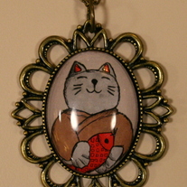 Yashimoko Good Luck Cat Necklace