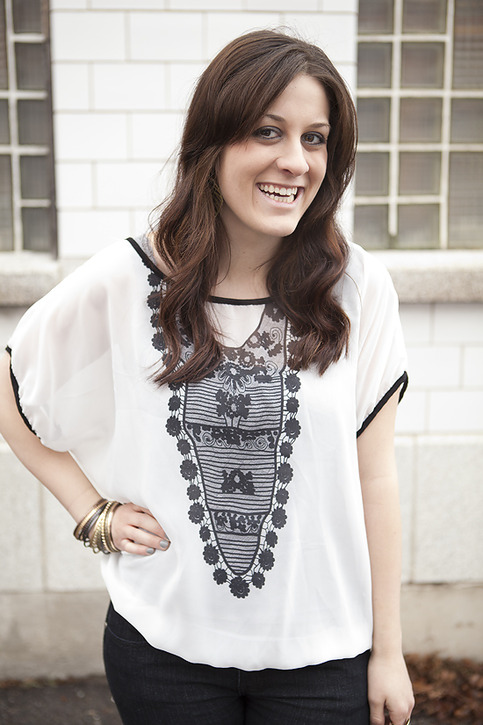 White Chiffon Top