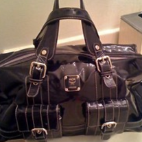 *MCM* BLUE PATENT LEATHER HANDBAG!!!!!!!!  