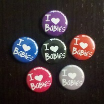 I heart Babies - Buttons (Mutiple Colors)