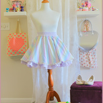 Rainbow Skirt with Lace