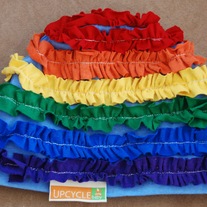 Ruffle Hat- Rainbow 3T