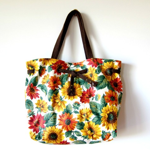 Sunflower Drawstring Tote - Mother's Day Special - Was $65 Now $49