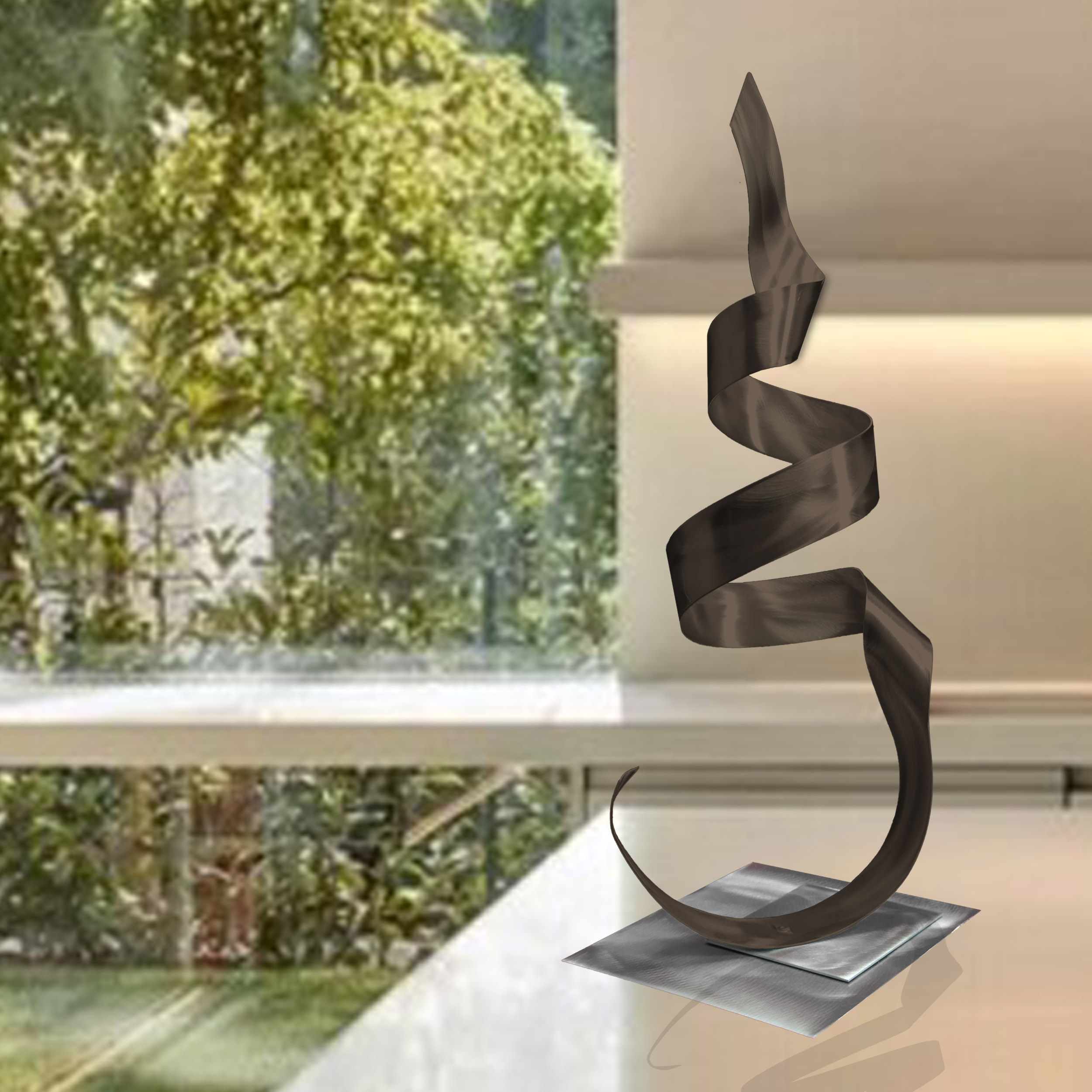 Phoenix Bronze Metal Sculpture Art, Abstract Contemporary Modern