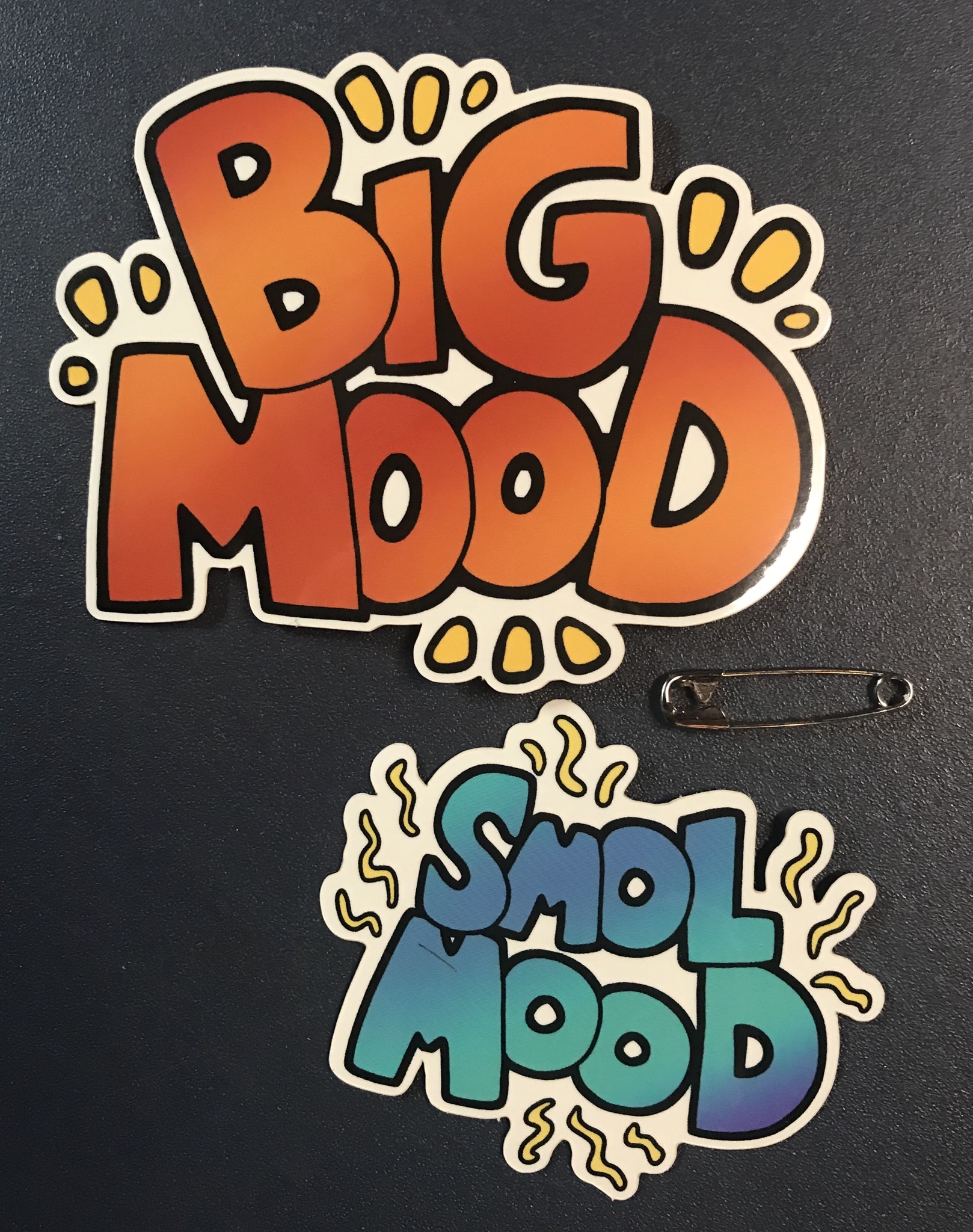 Big Mood / Smol Mood Vinyl Stickers · geothebio · Online Store Powered