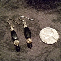 Black and Silver Earrings