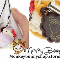 Hello Kitty Re-ment macaron cupcake cake phone charm