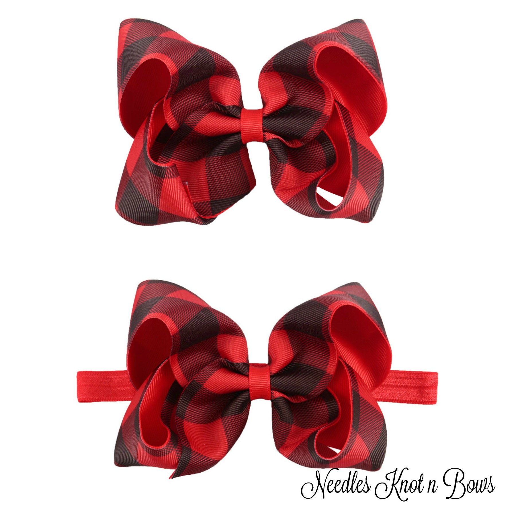 5 Buffalo Plaid Hair Bow Or Headband Buffalo Plaid Bow Headband