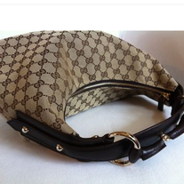 Gucci Monogram Classic Horsebit Hobo Chain Bag! Amazing Condition!
