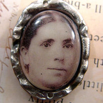 Aunt Emily Portrait Reproduction Tintype Pendant