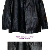 Maggie Barnes Genuine Leather Coat Lined 2x Sz 22-24