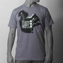 Men's Skateboarder Squirrel - Grey