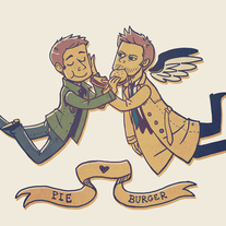 Destiel Pie & Burger Print