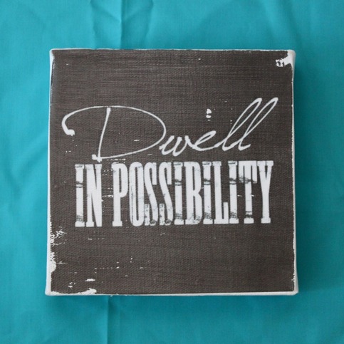Subway Art Wall Hanging Canvas - Dwell in Possibility