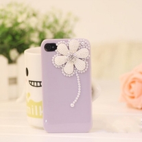 New Bling Crystal White Pearls Daisy iPhone 4/4S Case