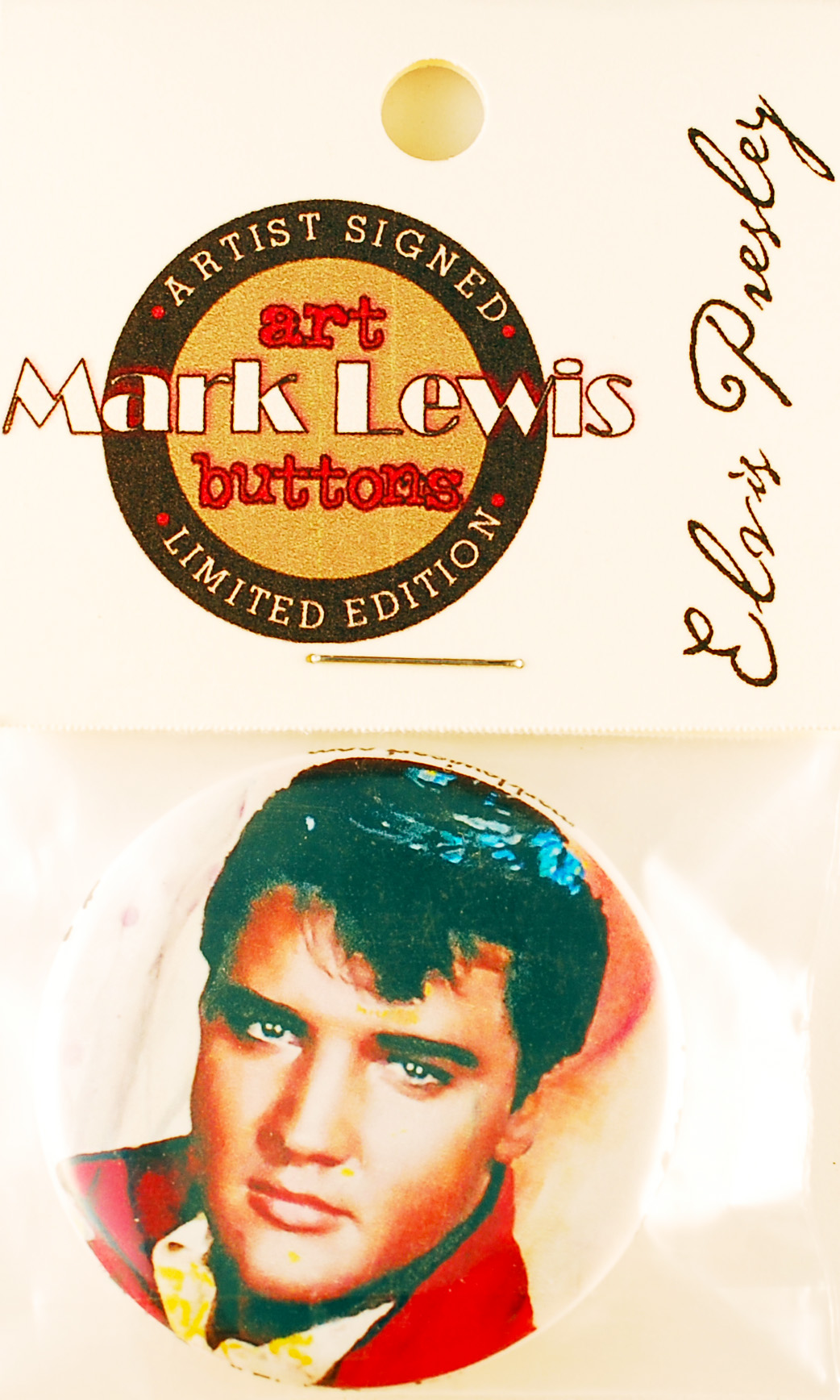 Elvis Presley - Artist Signed &amp; Numbered 1.5" Pinback Buttons / Button ...