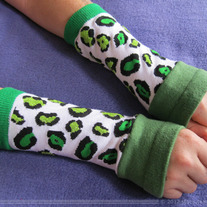 Green Cheeta Arm Warmers