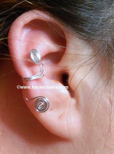 Silver coil cuff