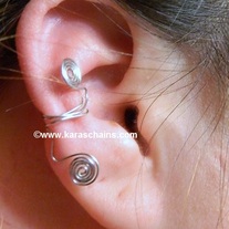 Silver coil cuff