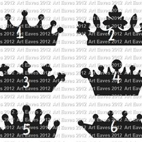 Vinyl Chalkboard Labels Pretty Princess Crown Designs Choose from 6 Different Designs and 4 sizes
