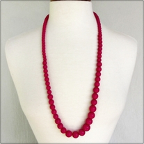 Large Magenta Bead Necklace