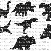 Dinosaur Chalkboard Label Choose From 12 Different Designs and 4 Sizes