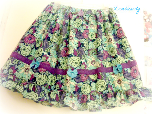 Purple flower skirt