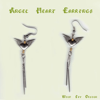 Winged Heart Earrings