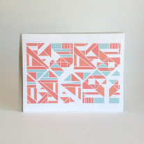 single sankaku folded notecard