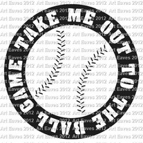 Take Me Out to the Ballgame Vinyl Decal