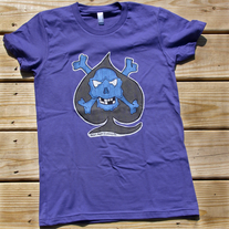 Skully Spade T-Shirt - Womens - Purple