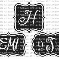 Fancy Frame Monogram Vinyl Decal