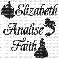 Disney Princess Name Vinyl Decal