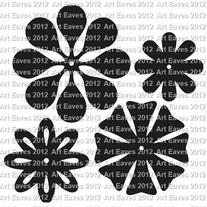 Flower Vinyl Decals Set of 18
