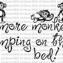 Monkeys On The Bed Vinyl Decal