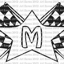 Racing Flags Monogram Vinyl Decal