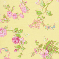 Fat Quarter-Tea Cakes Ribbons and Roses in Butter/VM39 Butter