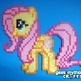 Fluttershy My Little Pony Perler Bead Sprite - Thumbnail 2
