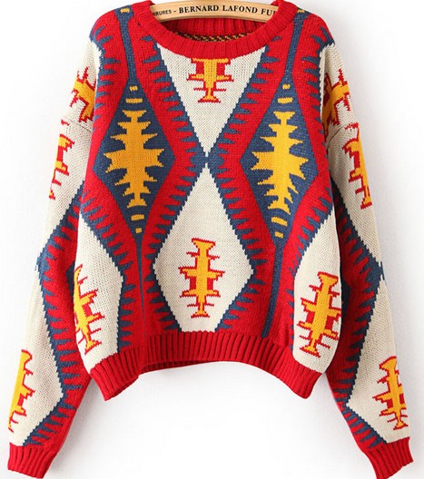 geometric shape sweater