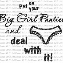 Big Girl Panties Style 1 Vinyl Decal