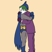 Batman and Joker forgiveness, 5x7 print
