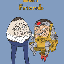 Modok and Humpty Dumpty are best friends, 5x7 print