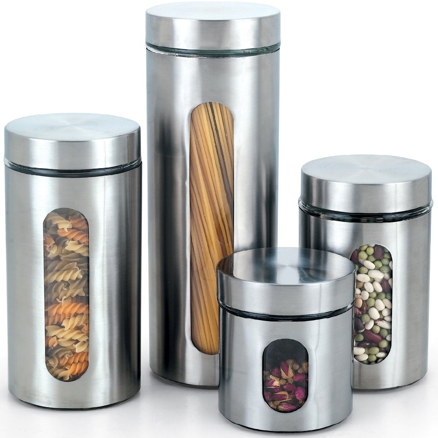 Brushed Stainless Steel Kitchen Canister Sets 15 Stylish Kitchen