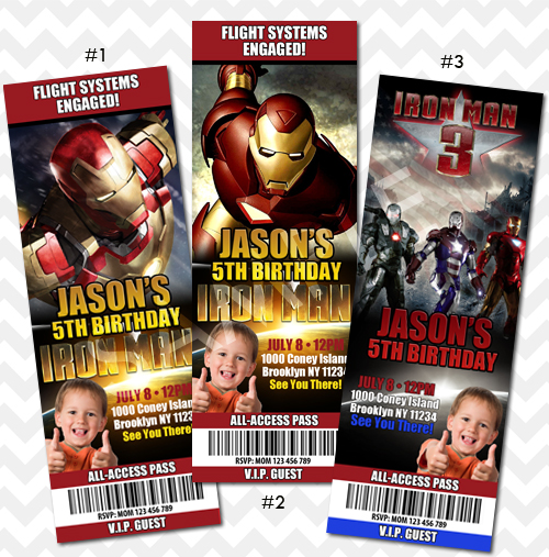 Ironman Invitations Iron Man Birthday Invite On Storenvy