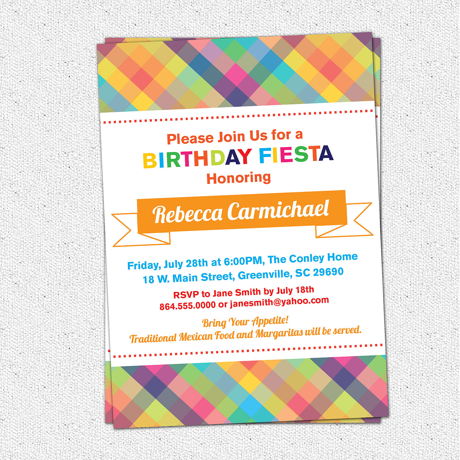 cinco de mayo mexican fiesta birthday or party invitation rehearsal