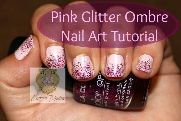 Pink Glitter Ombre Nail Art Blog Post
