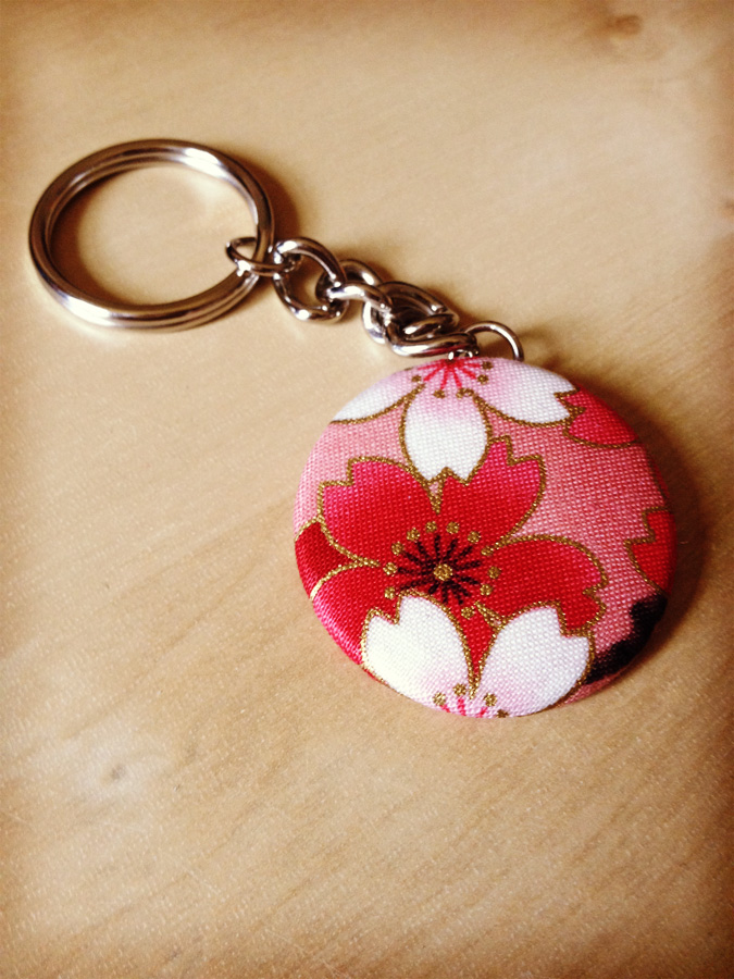 Fabric Keychain Key Fob Choose Your Own Fabric Custom Order