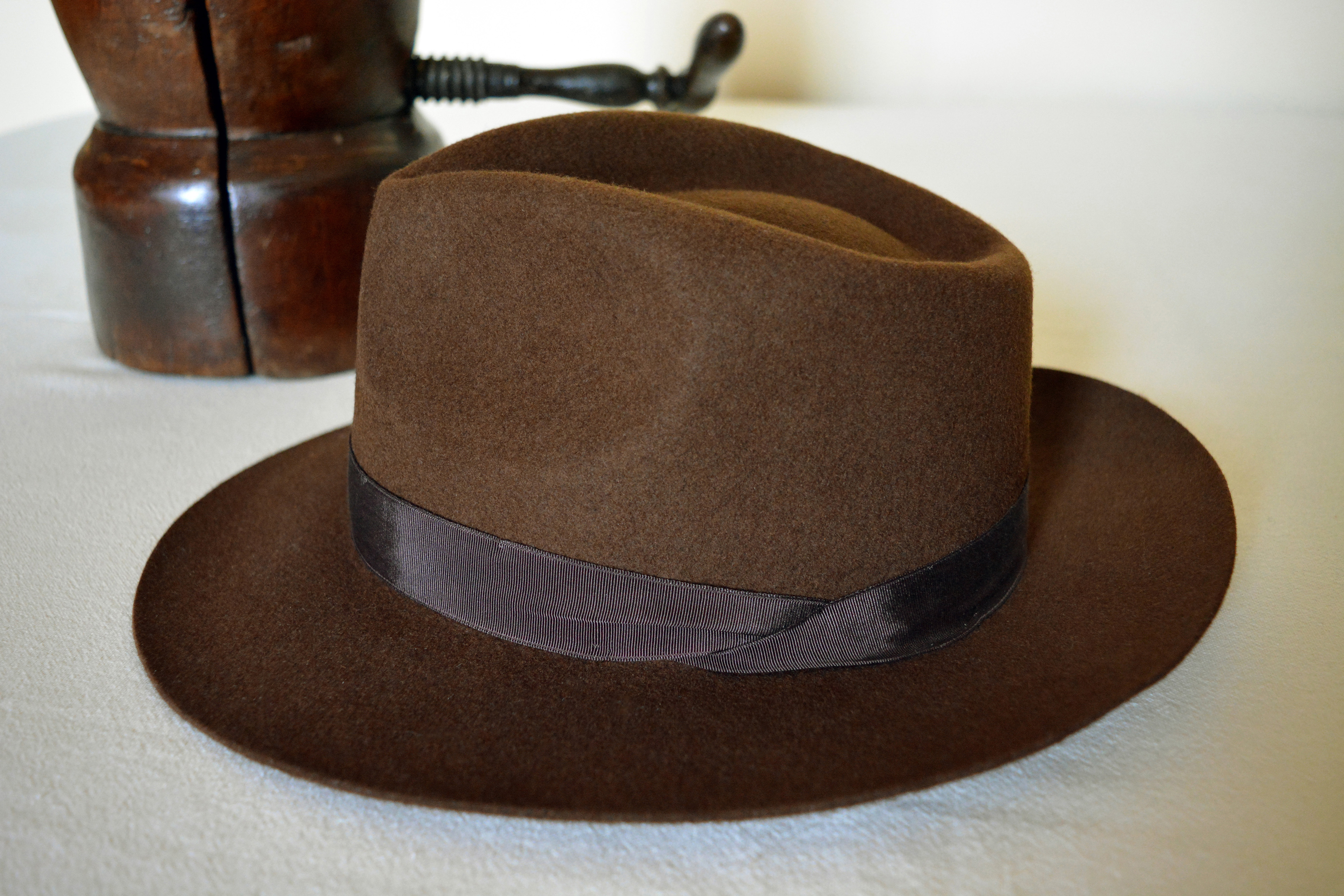 Montique Men/'s Tan Snap Brim Crushable Felt Wool Fedora Hat H10