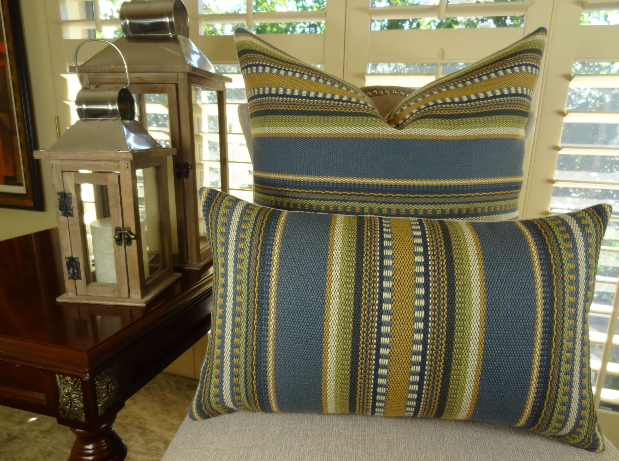 12 X 20 Luxury Designer Decorative Throw Pillow Blue Navy