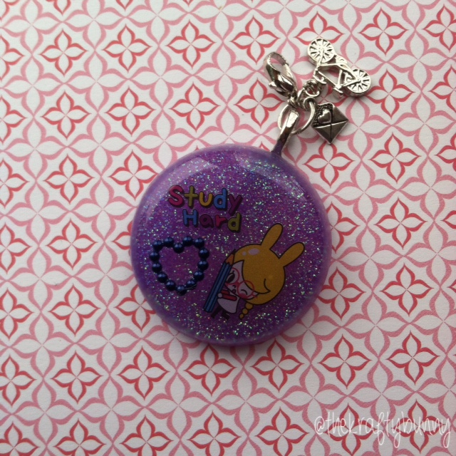 kawaii bunny girl resin charm study bunny on storenvy
